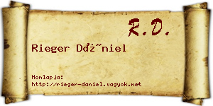 Rieger Dániel névjegykártya